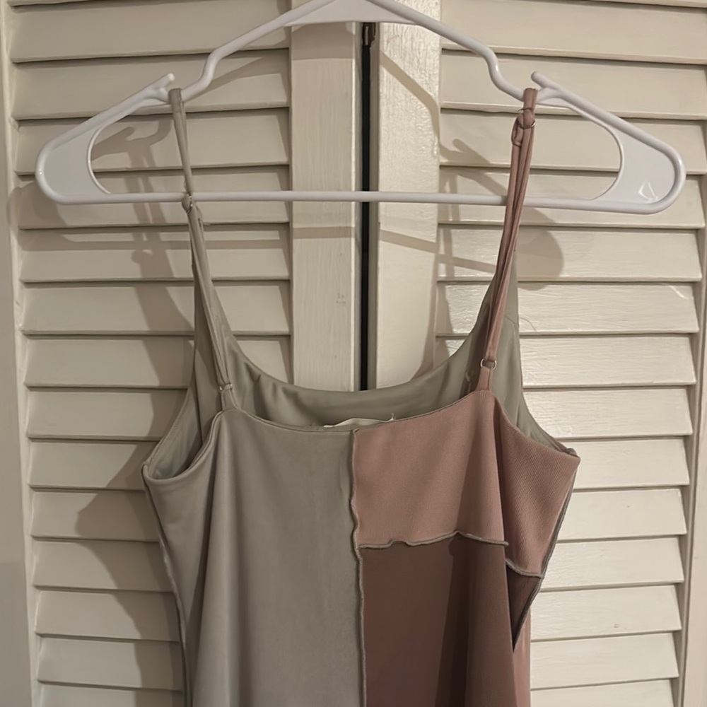 Storia Blue Gray Asymmetrical Slip Mini Dress - Picture 9 of 11